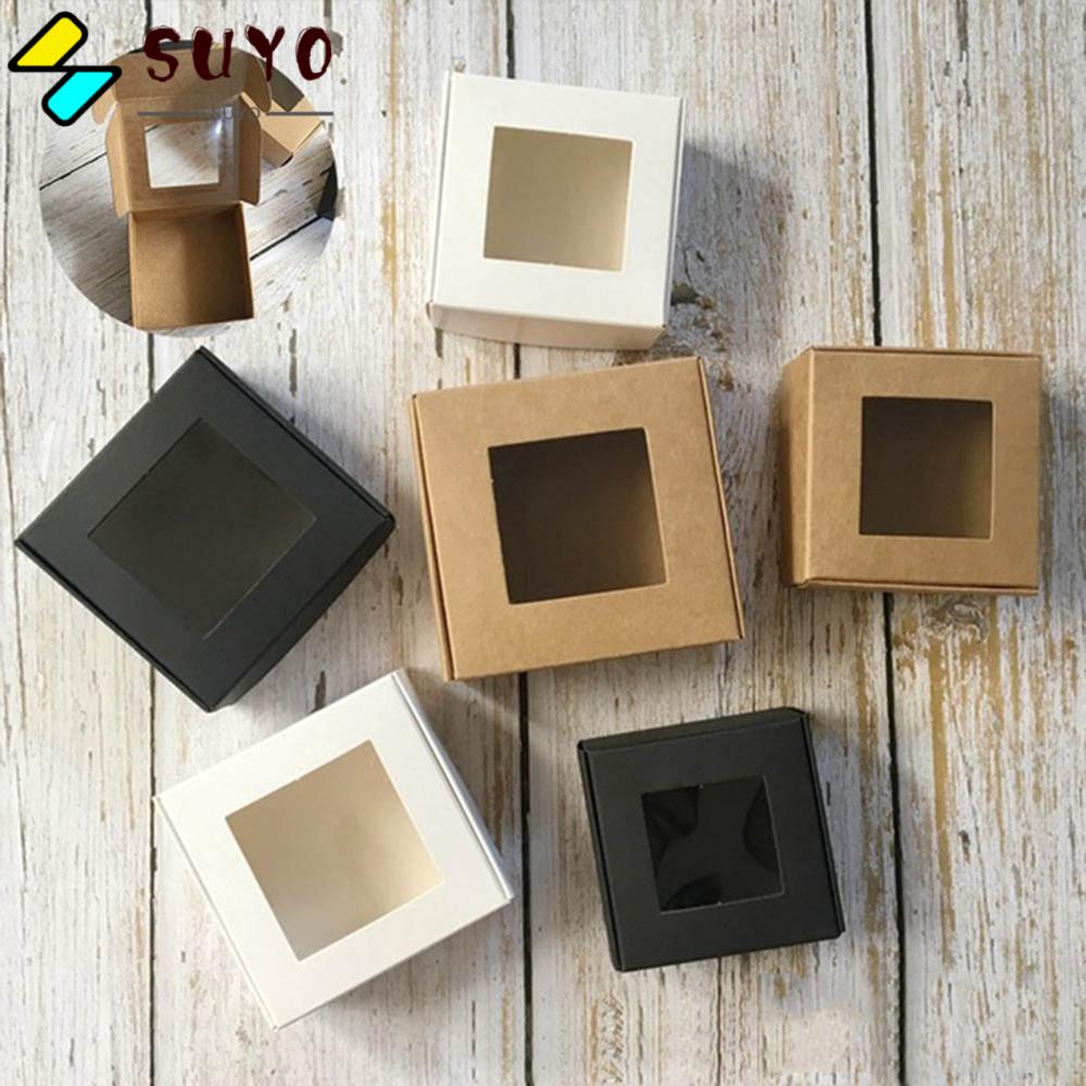 Set 10 hộp giấy trong suốt đựng bánh kẹo dễ thương