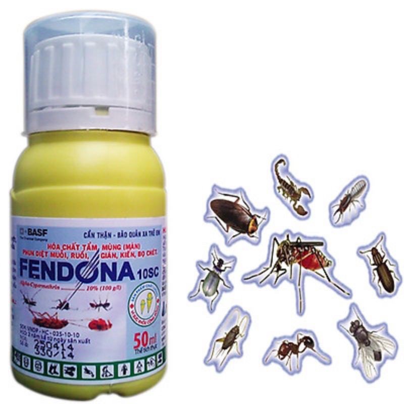 Thuốc diệt gián FENDONA 10SC, lọ 50ml  và  thuốc xịt kiến cao cấp ANT , lọ 100ml