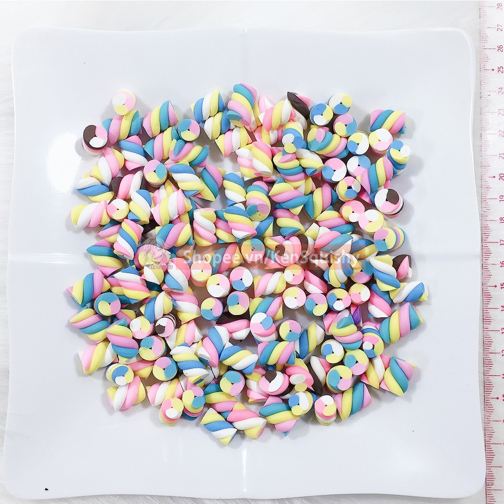 Charm Cục Kẹo Marshmallow Trang Trí Slime / Ốp Điện Thoại / Mô Hình / Gắn Dép Crocs