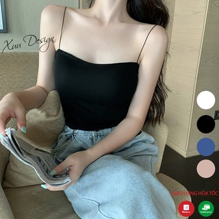 Áo 2 dây sợi bún chất thun co dãn 4 chiều, có đệm nâng ngưc, kiểu dáng thon gọn Xuu Design AD01