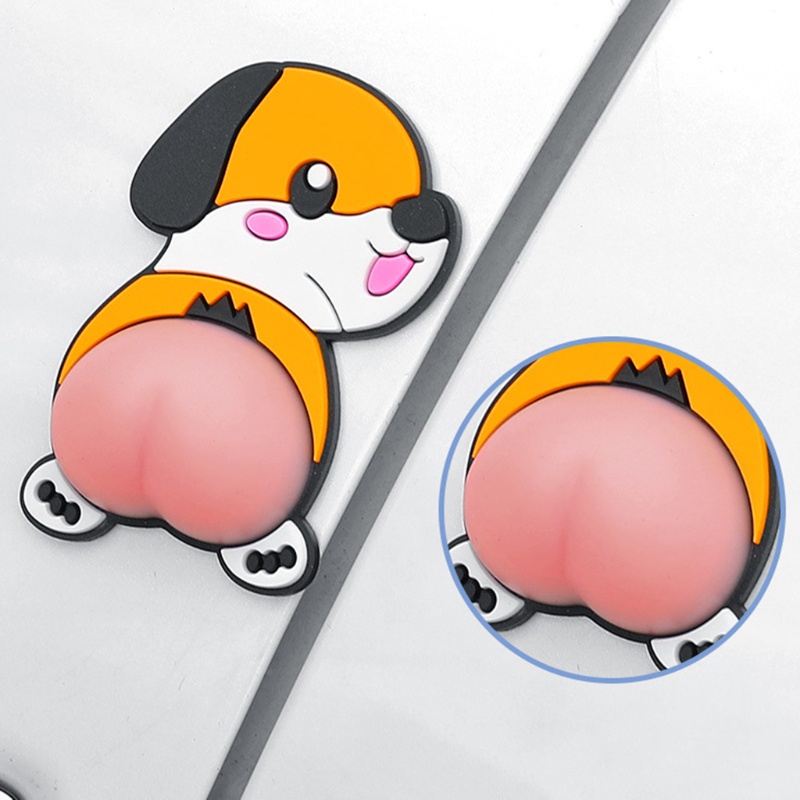 1 Cặp Nhãn Dán 3D Hình Thú Hoạt Hình Trang Trí Cửa Phòng Bé