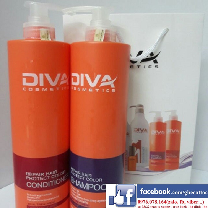 CẶP DẦU GỘI DIVA CAM PHỤC HỒI VÀ GIỮ MÀU ORGANIC