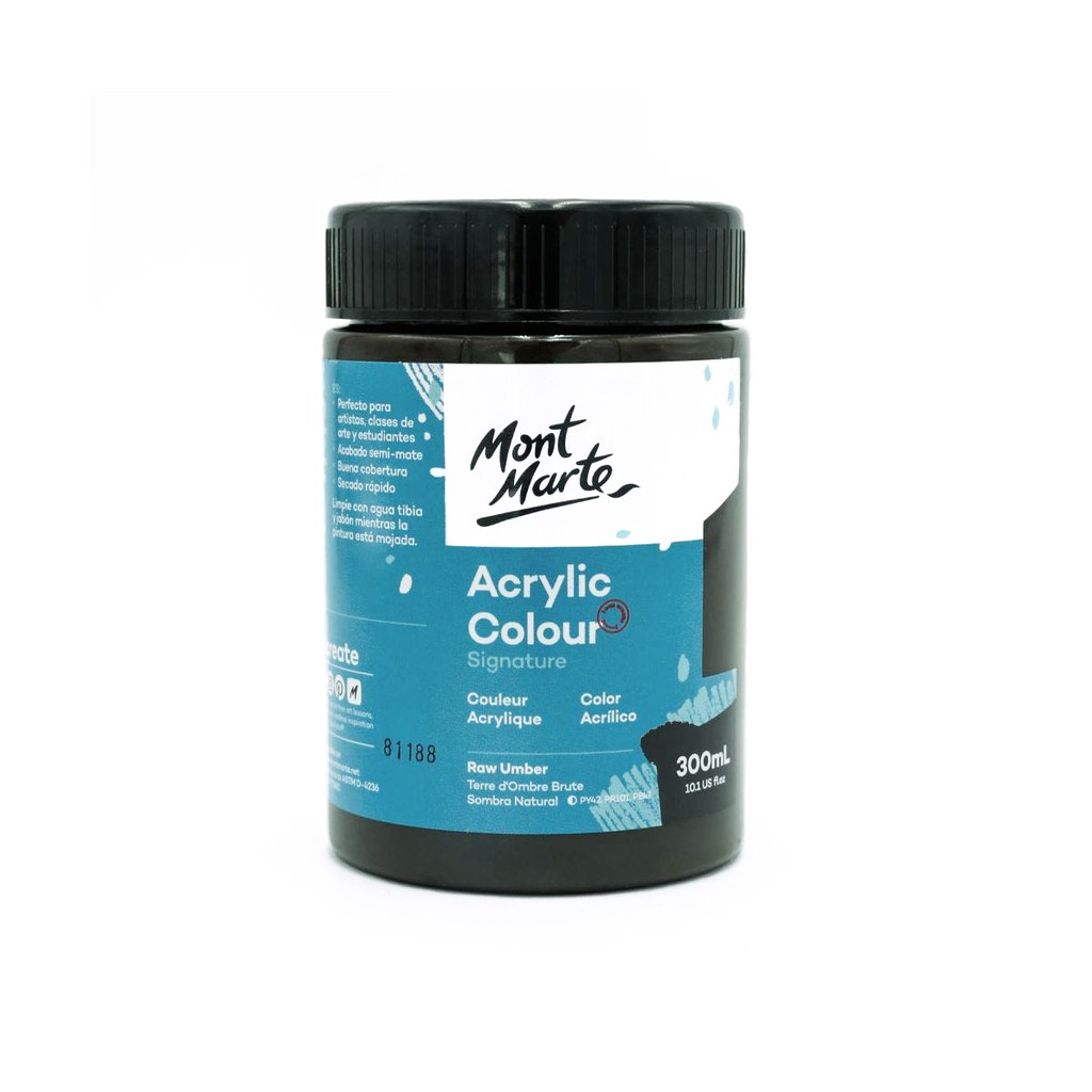 Màu Acrylic Mont Marte 300ml - Raw Umber - Acrylic Colour Paint Signature 300ml (10.1oz) - MSCH3028