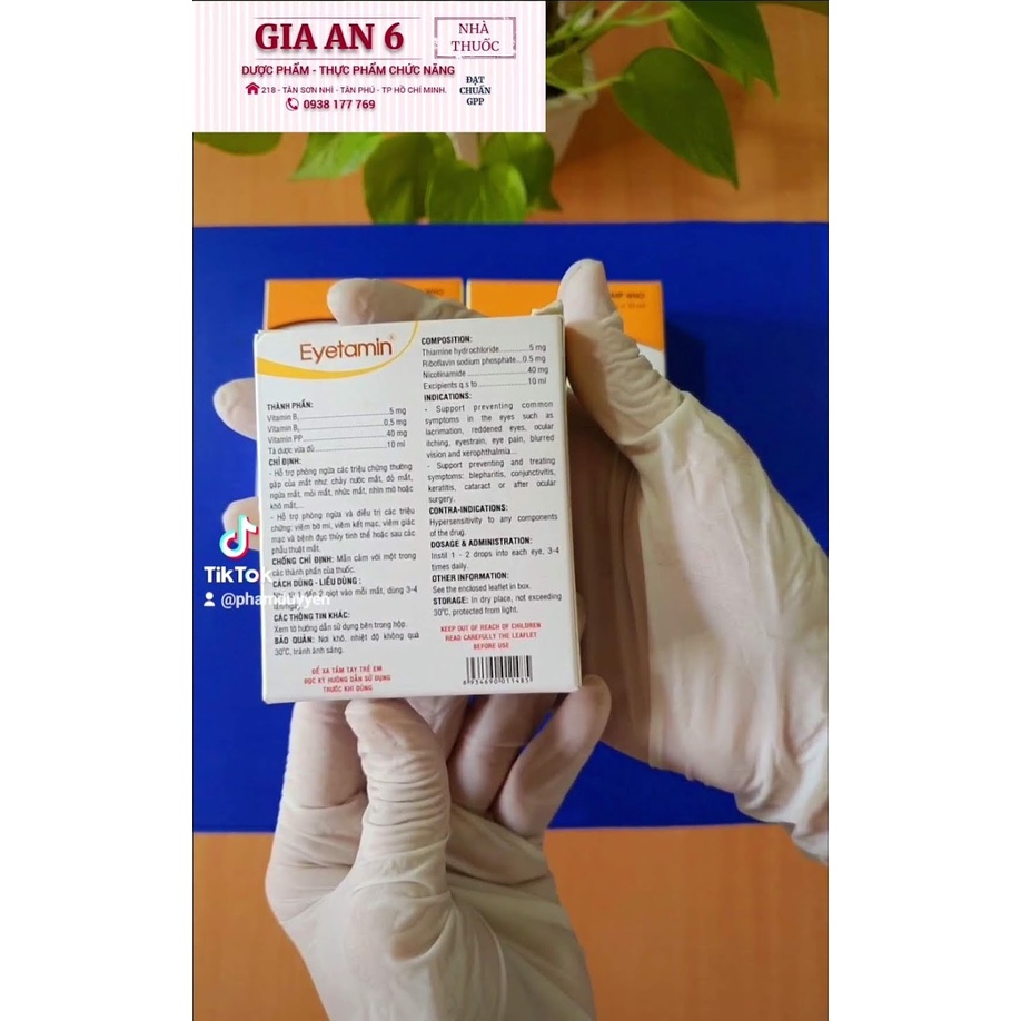 NHỎ MẮT VITAMIN - EYETAMIN - CUNG CẤP VITAMIN CHO MẮT KHỎE