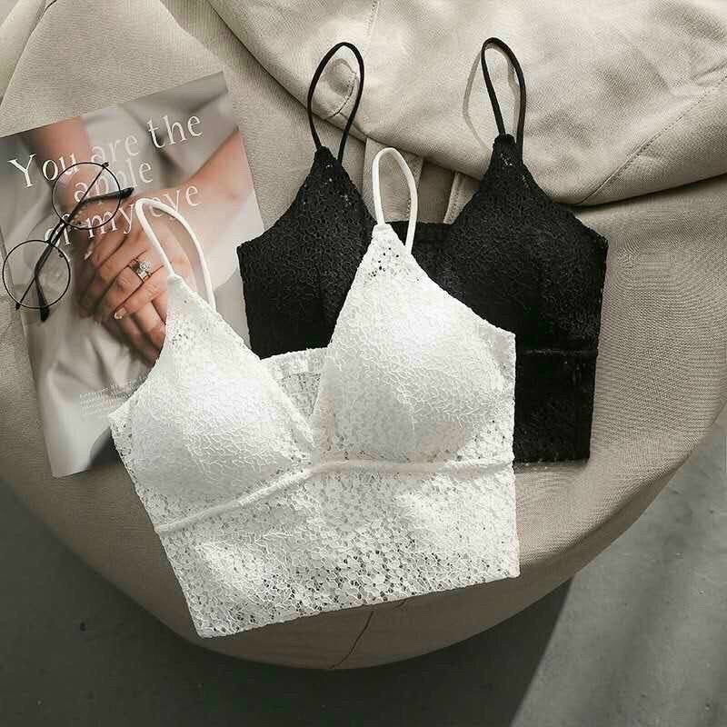 Áo Bra Ren Hoạ Tiết Hoa Phối Đồ Sang Chảnh Sexy