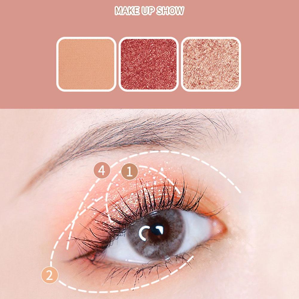 Design Eye Shadow 6 Color Pearl Paillettes Glitter Palette Matte Shiny Eyeshadow Pigmented J9Y5