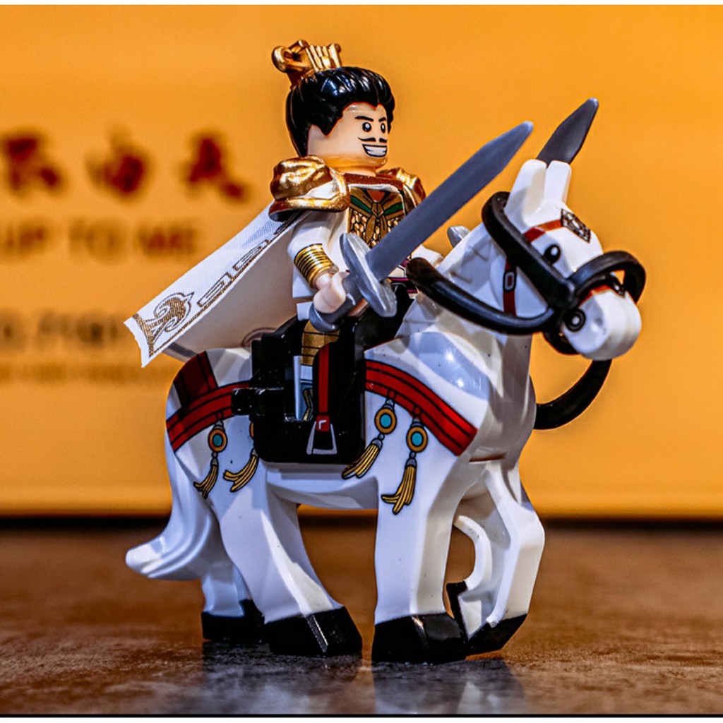 Mô hình mini figure lego Tam quốc các nhân vật kèm ngựa như hình trương phi,tào tháo,tôn quyền cưỡi ngựa