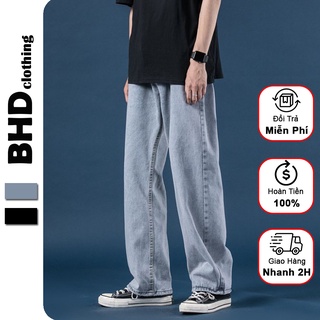 Quần Bò Baggy Nam Nữ Ống Rộng Xanh Nhạt BHD Clothing, Quần Jean Ống Xuông Hottrend Cá Tính
