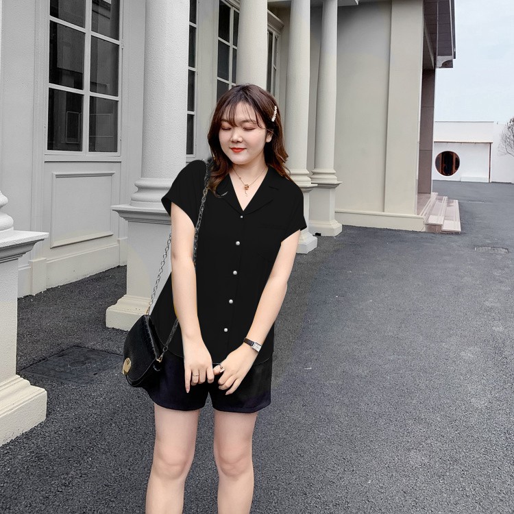 Áo cổ Pijama cho người béo mập - ABEO079 | BigBuy360 - bigbuy360.vn