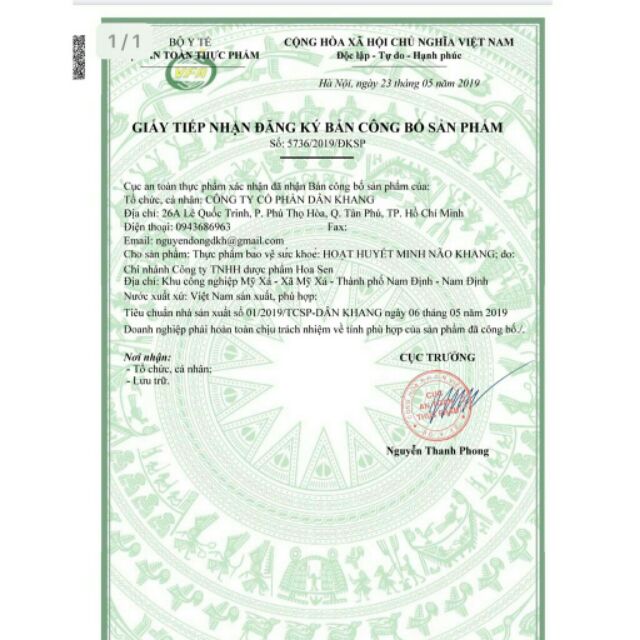 HOẠT HUYẾT MINH NÃO KHANG