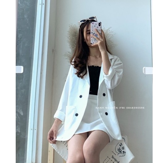 Set bộ blazer trơn và chân váy cực trẻ trung có ảnh và video quay thật - Xưởng may hạnh hồng | BigBuy360 - bigbuy360.vn