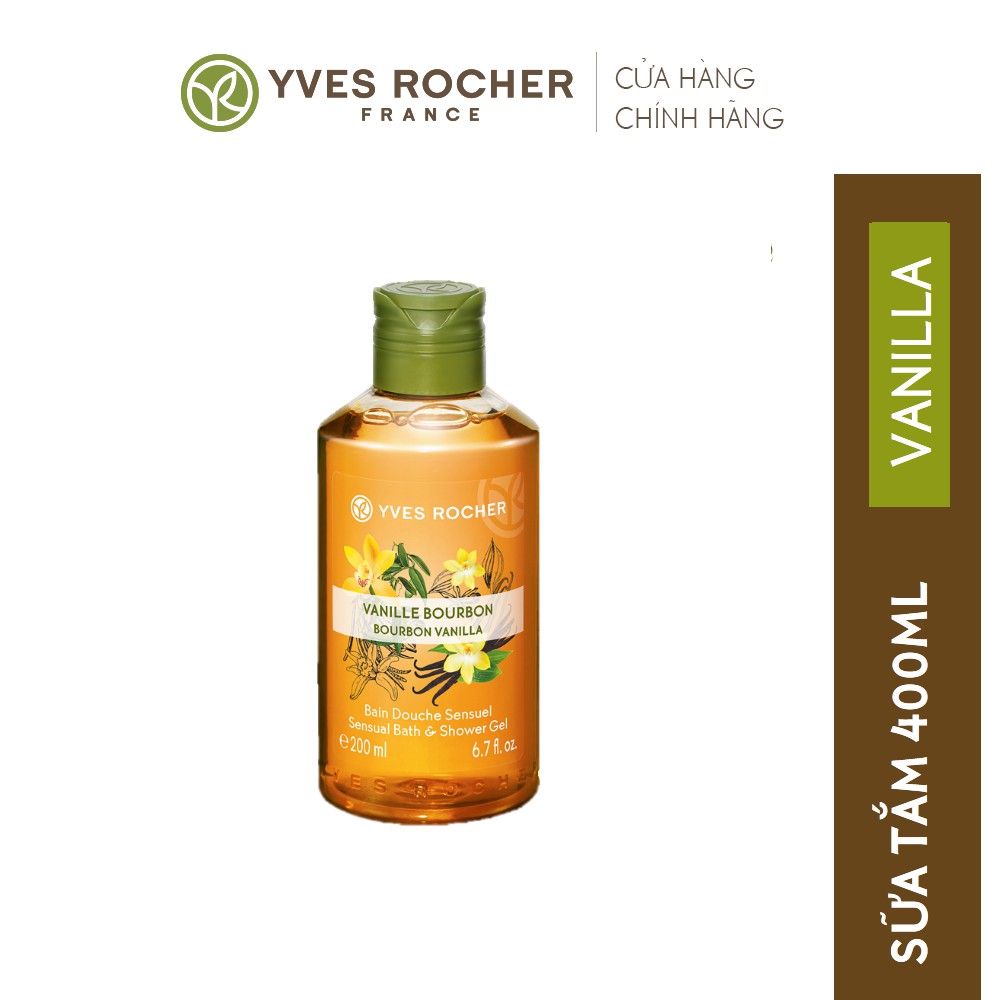 Gel tắm Yves Rocher Bourbon Vanilla Sensual Bath and Shower Gel 200 ml