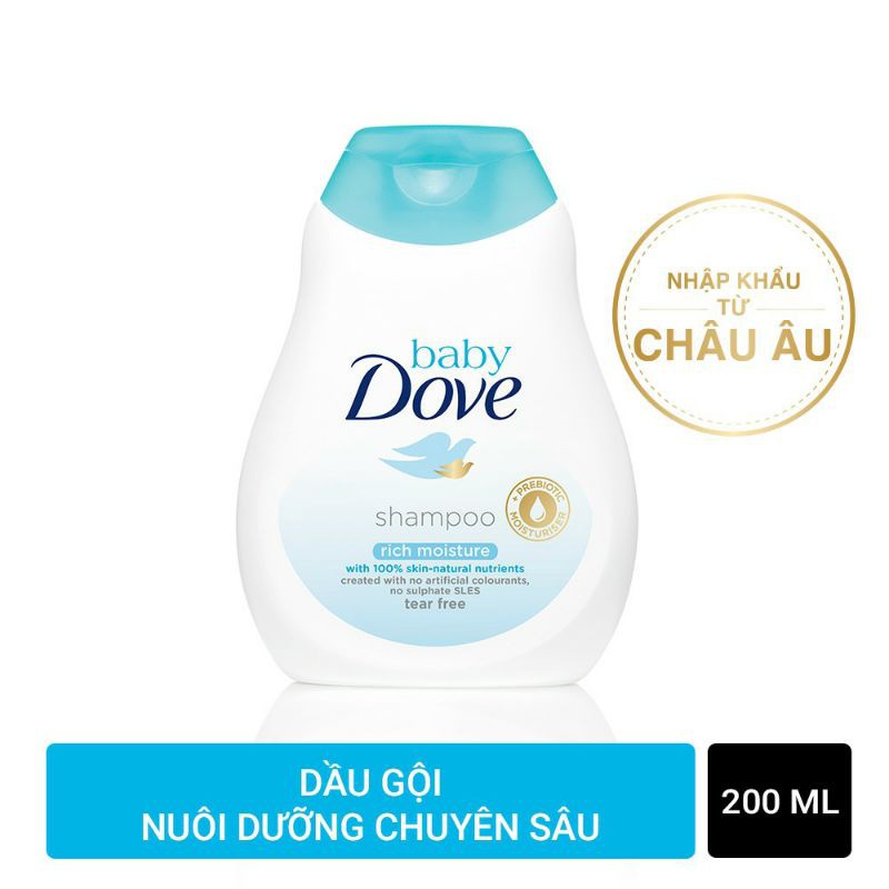 Dầu gội Baby Dove Nuôi Dưỡng Chuyên Sâu 200ml mới