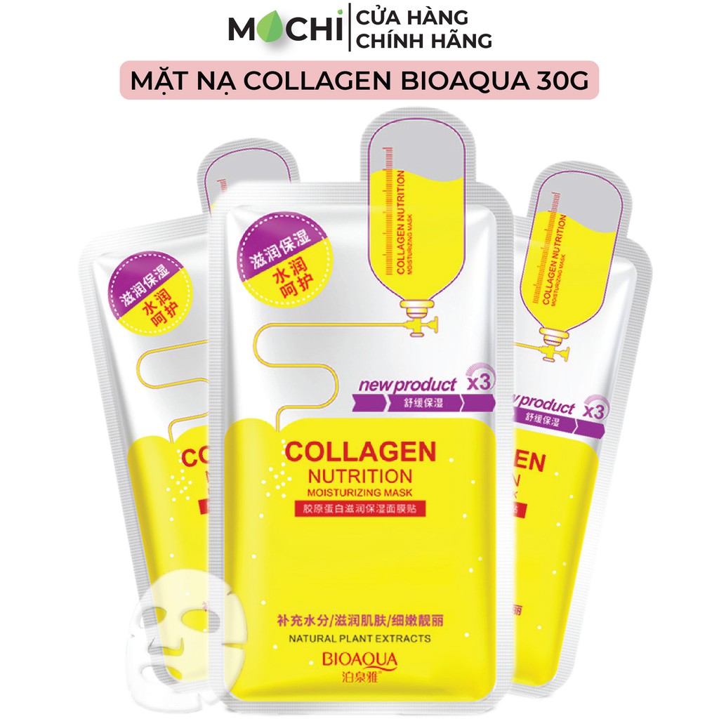 Mặt Nạ Giấy Collagen Trẻ Hóa Dưỡng Trắng Da Cấp Ẩm Mask Đắp Mặt Dưỡng Nhan Bioaqua Cao Cấp Nội Địa Trung MOCHI SHOP