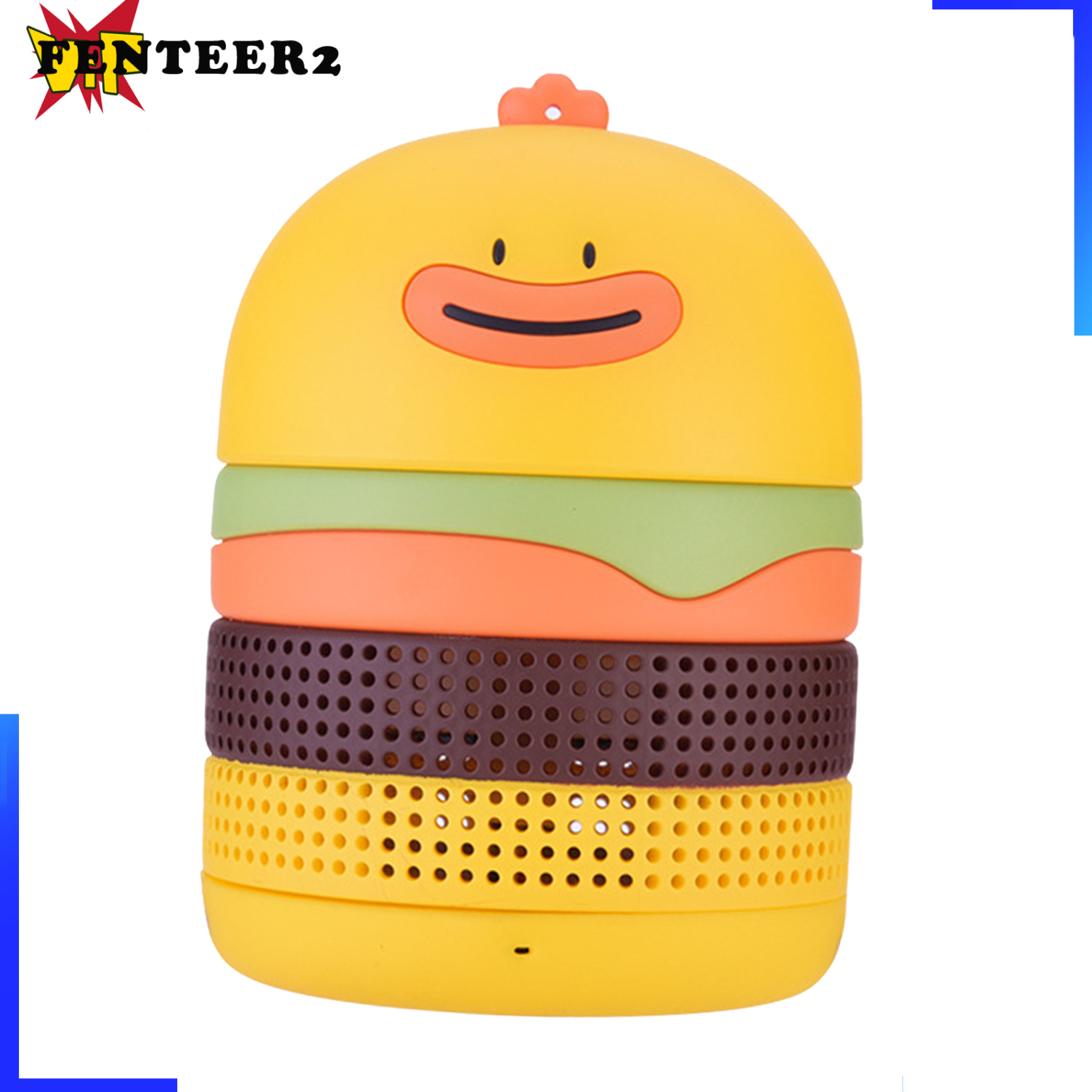 (Fenteer2 3c) Loa Bluetooth Hình Bánh Hamburger Vịt Đáng Yêu Cho Trẻ Em