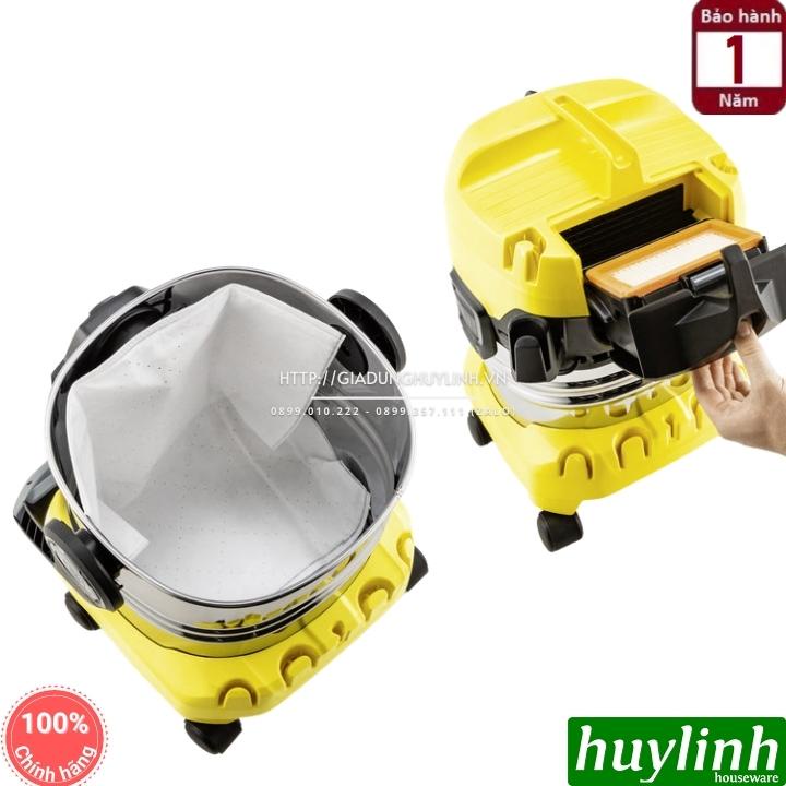 [Mã ELHAMS5 giảm 6% đơn 300K] Máy hút bụi khô và ướt Karcher WD4S - Tặng 4 túi lọc bụi