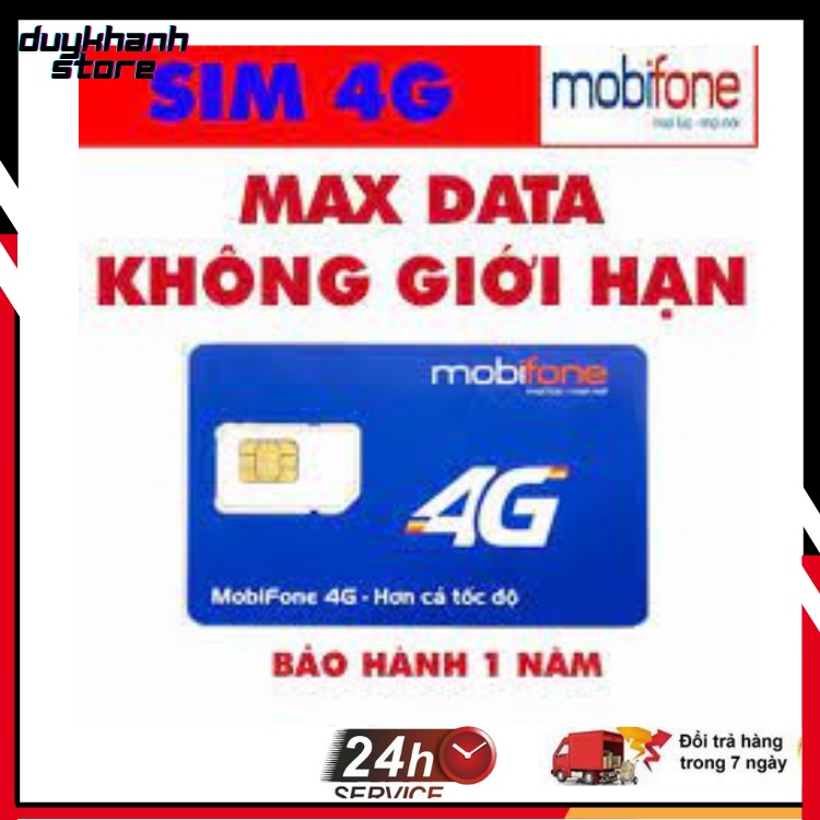 Siêu Sim 4G Mobifone Max Băng Thông Tốc Độ Cao Khống Giới Hạn DATA Miễn thumbnail