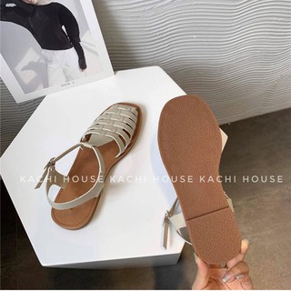 [FORM TO] Sandal happy dây đan bít mũi, da mềm