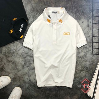 Áo Thun Nam Tay Ngắn Polo Có Cổ AT23 Thêu Họa Tiết, Chất Thun Coton Xịn