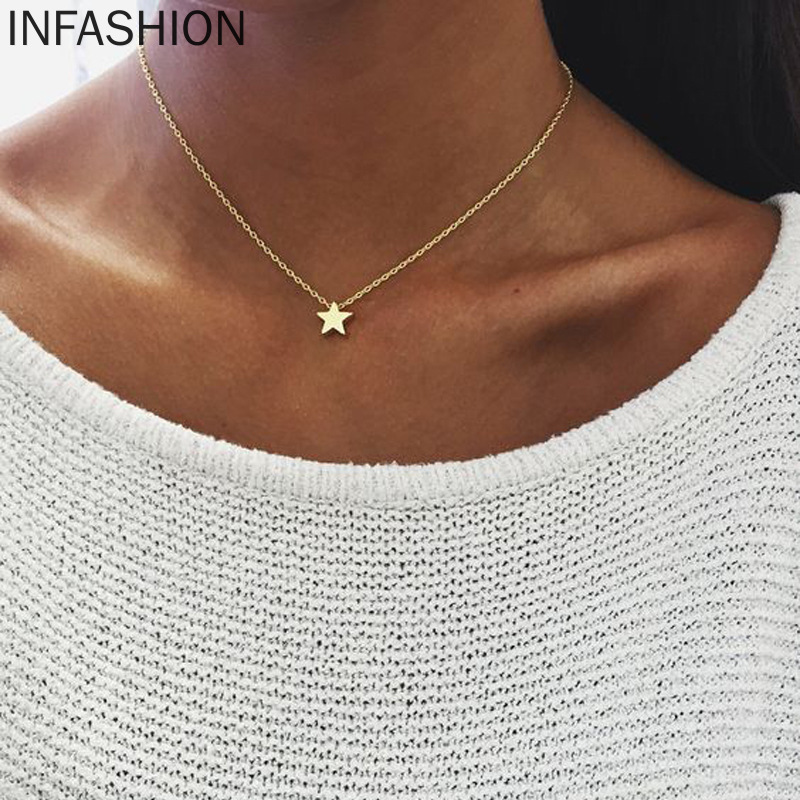 vòng cổ Mặt Ngôi Sao Thiết Kế Đơn Giản Cho Nữ