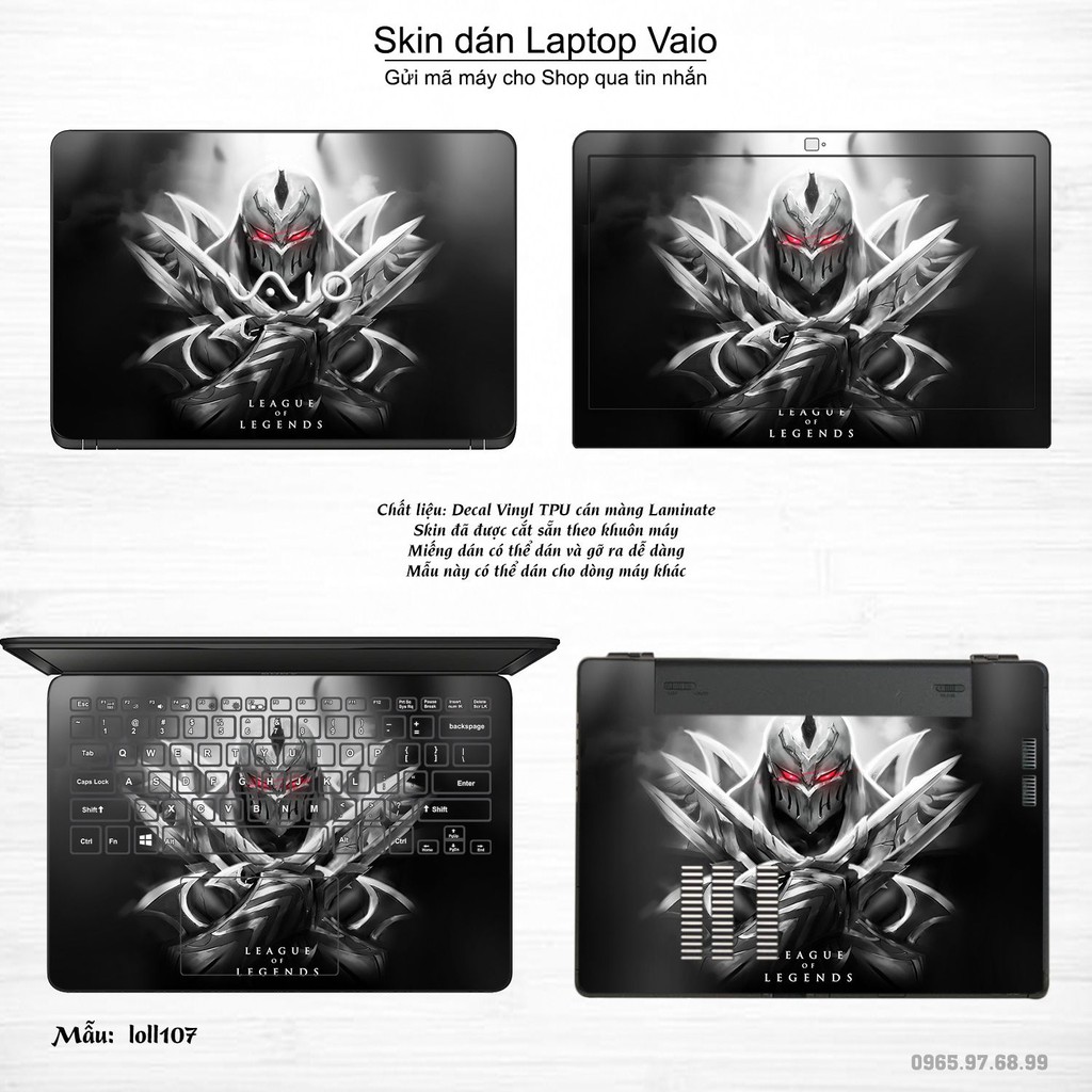 Skin dán Laptop Sony Vaio in hình Liên Minh Huyền Thoại _nhiều mẫu 15 (inbox mã máy cho Shop)