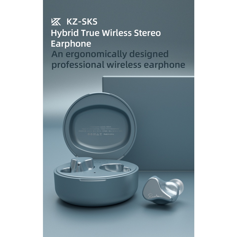 Tai Nghe Nhét Tai Bluetooth 5.2 KZ SKS 1BA 1DD Hybrid IEM TWS Z3 S2 S1 SA08 Z1 PRO E12 Chất Lượng Cao