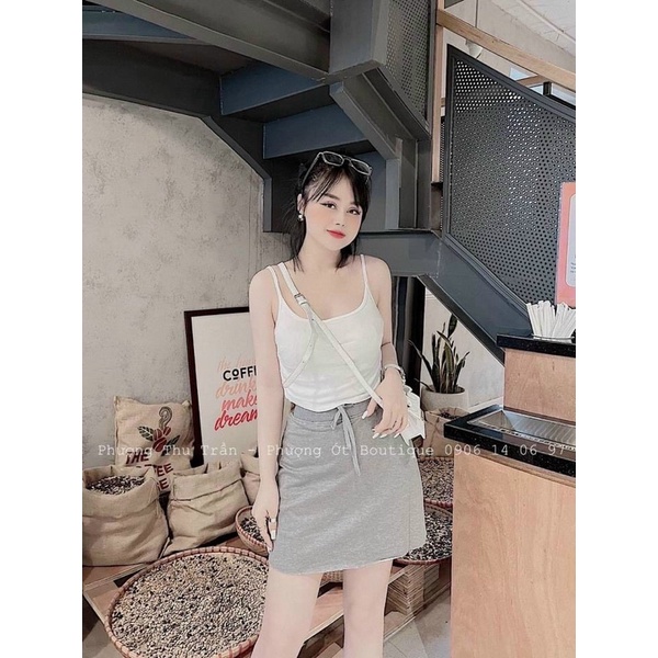 VÁY CHỮ A VẢI DA CÁ - UK alohashop91