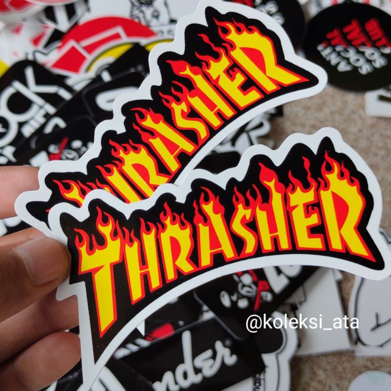 Thrasher Sticker Dán Trang Trí Hình Chữ Distro Độc Đáo