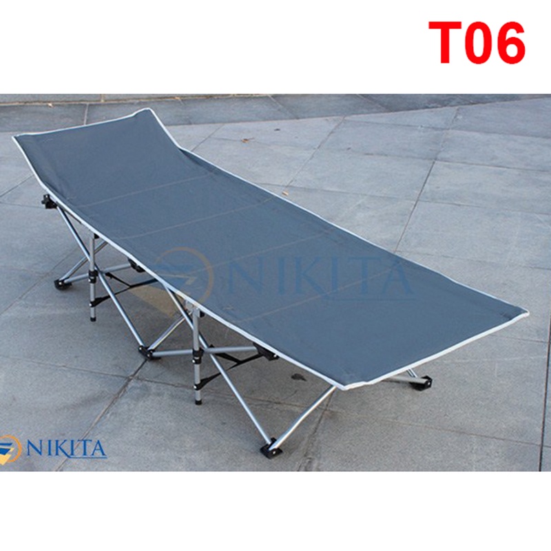 Giường xếp du lịch, vải bạt 3D chống thấm, chống bám bụi, xếp gọn kèm túi du lịch - NIKITA 2023