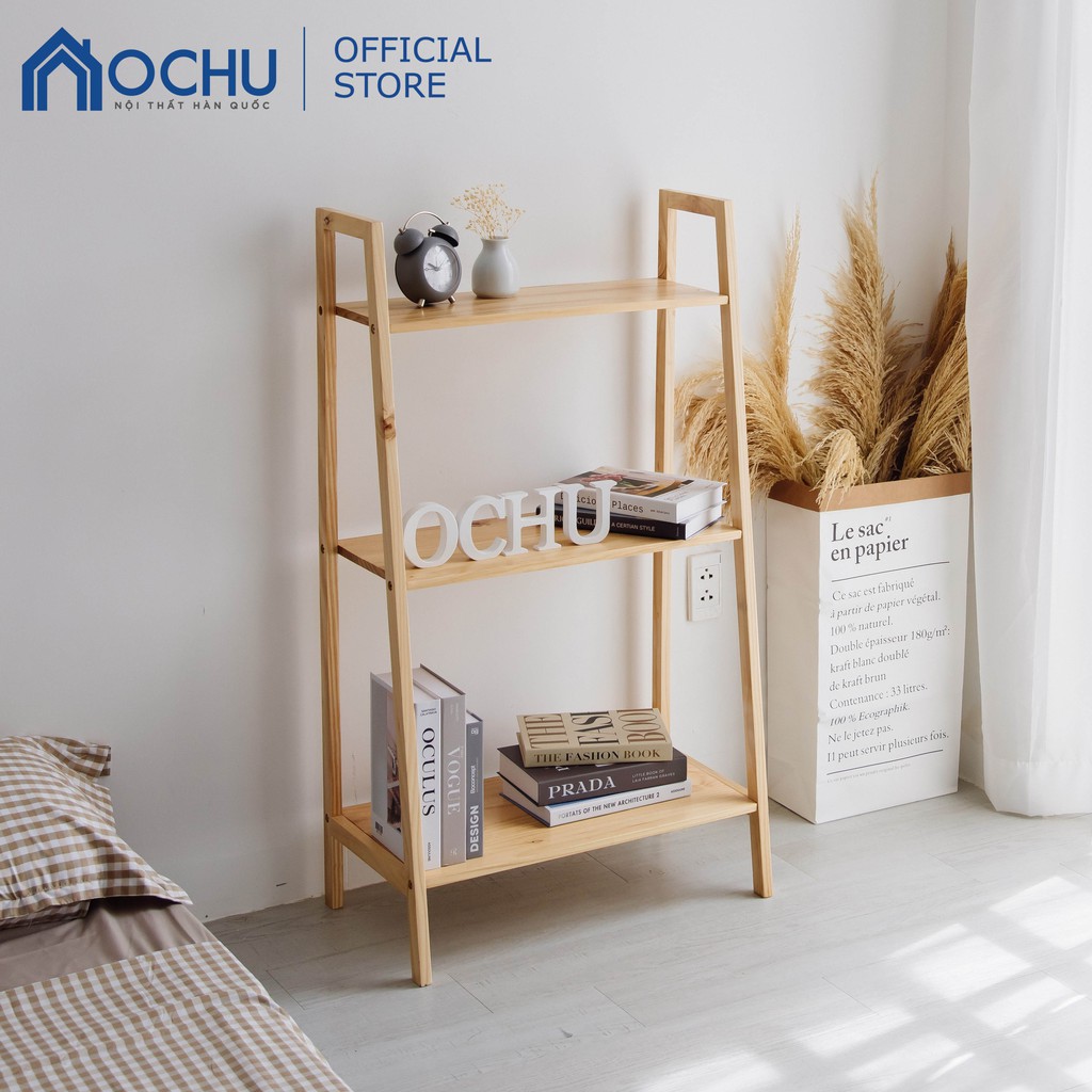 Kệ Sách 3 Tầng Khung Gỗ OCHU - A Book 3F - Natural | BigBuy360 - bigbuy360.vn
