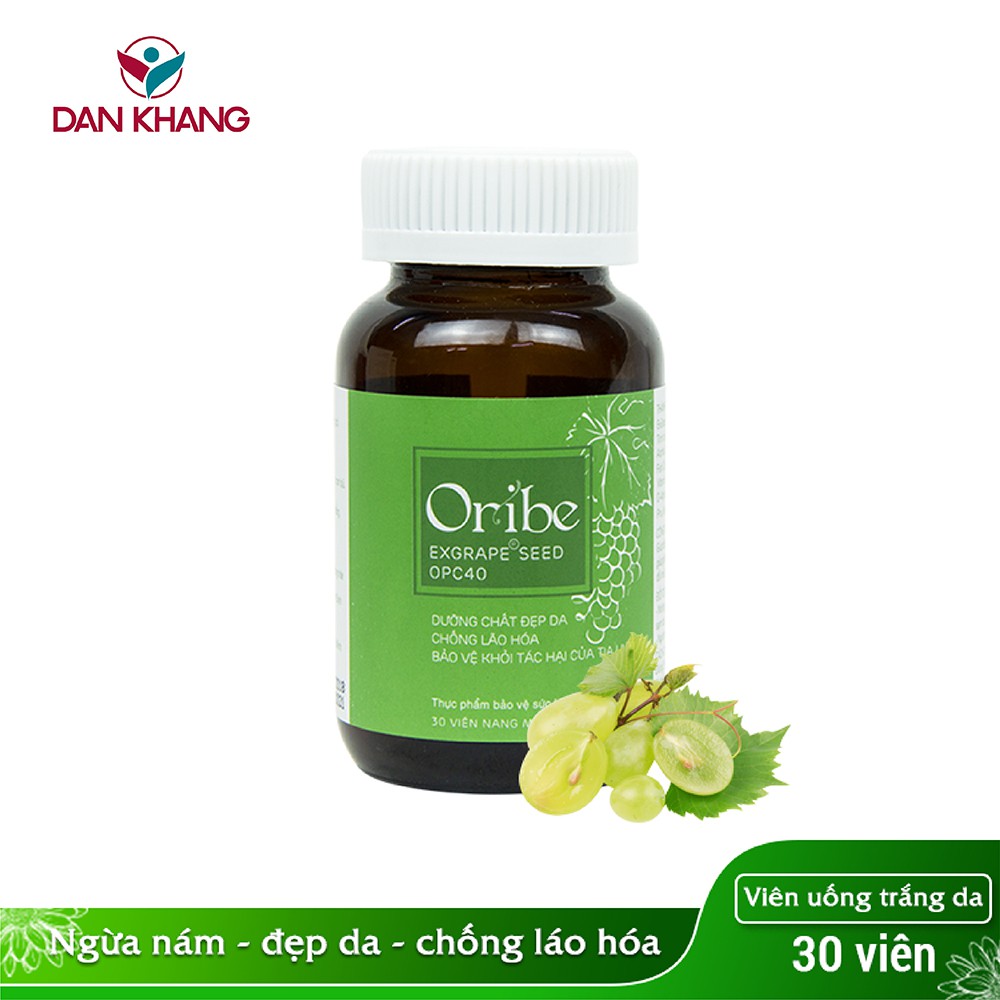 Viên uống Đẹp Da, Mờ Nám, Chống Lão Hóa Oribe - Chiết xuất Hạt Nho Pháp, Collagen nhập khẩu Italia (hộp 30 viên)