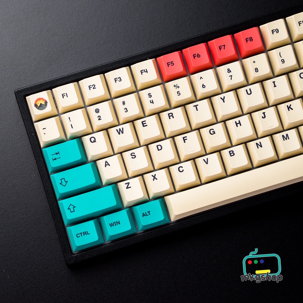 Keycap 80s Wild Life PBT 136 nút bàn phím cơ in nhiệt màu đẹp, cherry profile