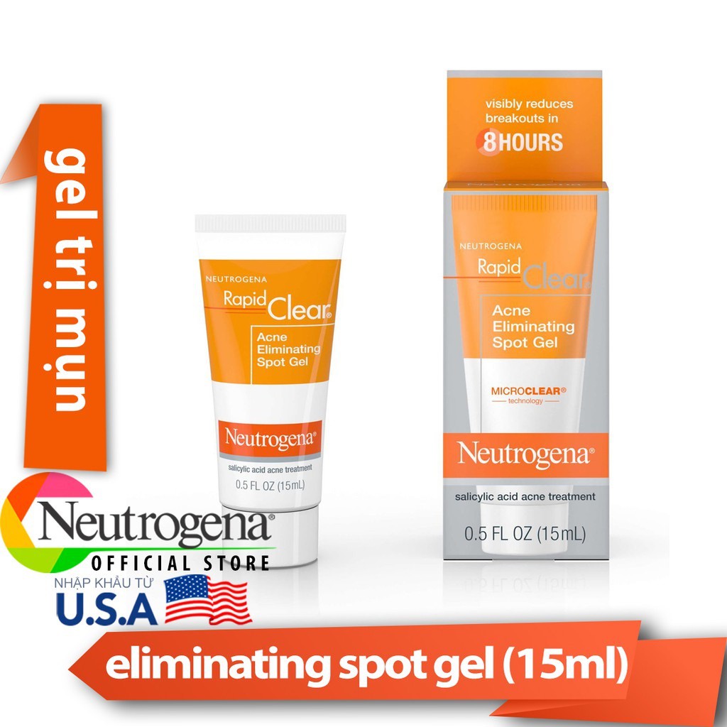 Gel trị mụn Neutrogena Rapid Clear Acne Eliminating Spot Gel - 15ml