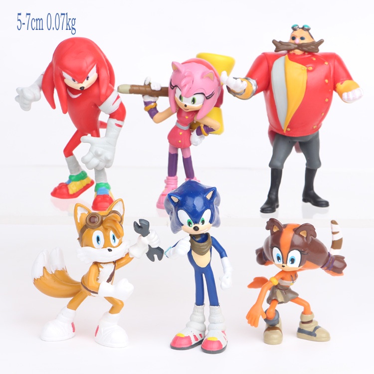 ( SẮN HÀNG ) Combo 06 Mô Hình Nhân Vật Nhím Sonic Tốc Độ