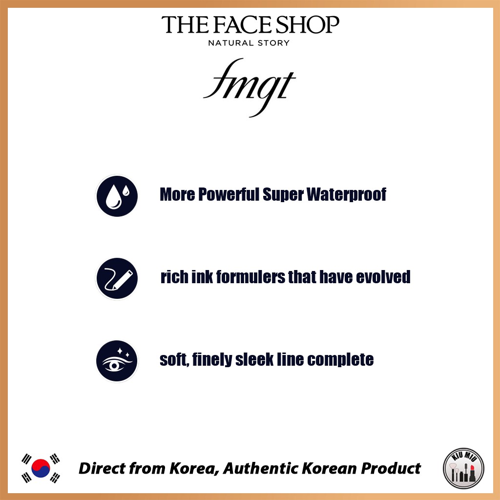 THE FACE SHOP fmgt Ink Proof Brush Pen Liner *ORIGINAL KOREA*