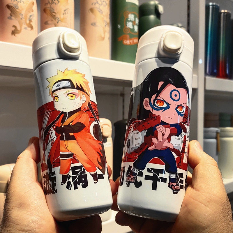Bình Nước Bằng Thép Không Gỉ In Hình Anime Naruto Uzumaki Naruto Sasuke Xiaobu