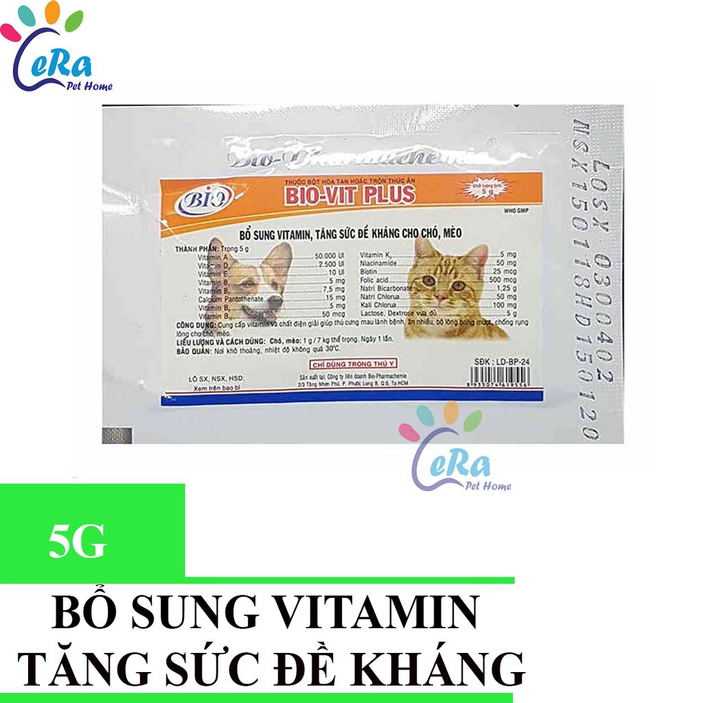 Men Bổ Sung Vitamin Tăng Đề Kháng Chó Mèo (Lẻ 1 Gói) - Bio-Vit Plus