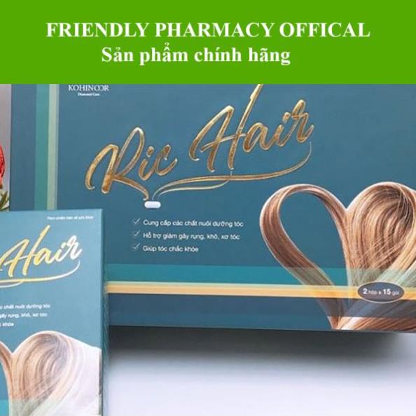 Viên uống mọc tóc Ric Hair – Hỗ trợ ngăn ngừa rụng tóc (Hộp 30 gói)