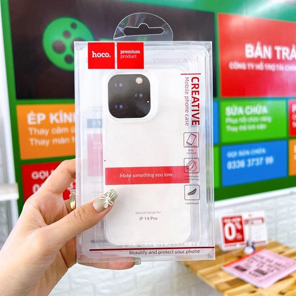 Ốp lưng trong Hoco 14 / 14 Pro / 14 Max / 14 Promax zin đẹp gói hàng kỹ