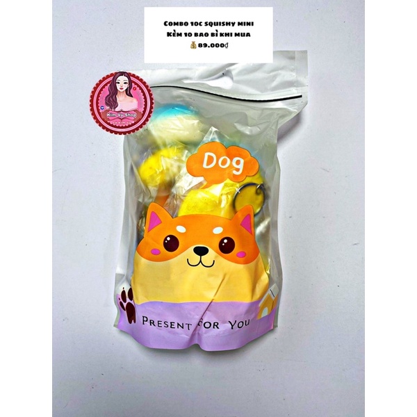ComBo 10EM Squishy Mini Ngẫu Nhiên Giá Rẻ Kèm Bao Bì Đầy Đủ