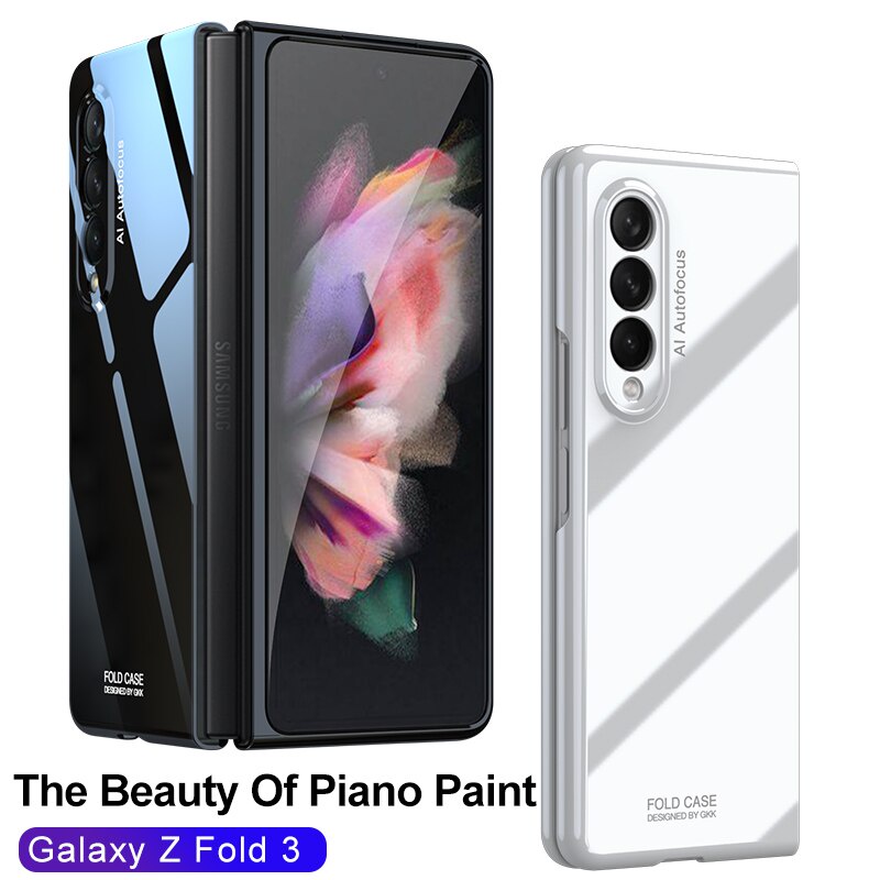Ốp điện thoại cứng nắp lật bảo vệ camera màu sáng cho Samsung Galaxy Z Fold 2 3 5G Z Fold 2 3