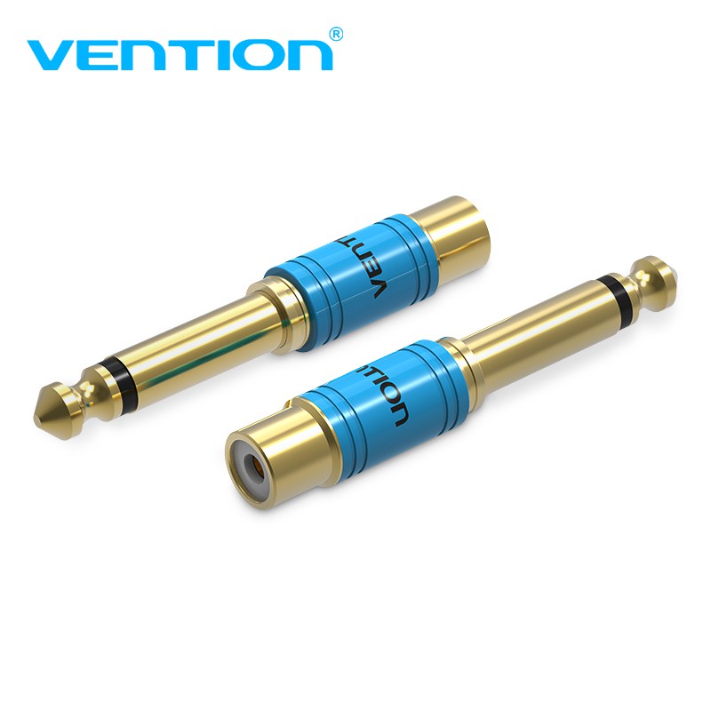 Đầu cắm âm thanh VENTION 6.35mm 1 / 4 &quot;chuyển đổi đầu cắm sang lỗ cắm Rca