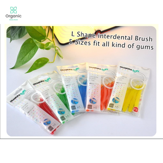 Okamura - Bàn chải kẽ răng niềng - Giúp vệ sinh răng miệng hiệu quả - Dạng L