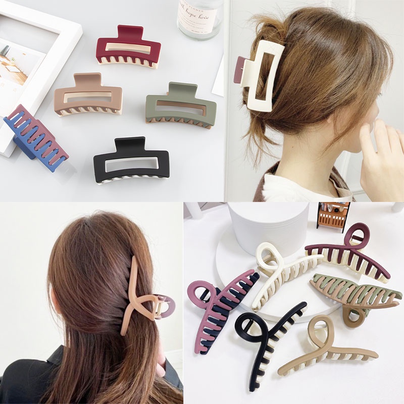 Kẹp Tóc acrylic Hai Tông Màu Phong Cách Hàn Quốc Thời Trang Mới