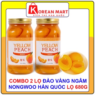 Combo 2 lọ Đào vàng hàn quốc Nongwoo 680g/lọ