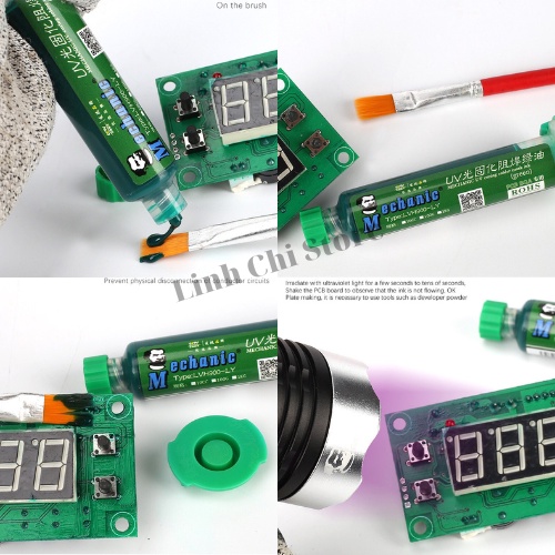 Keo Uv chống lem mass Mechanic Xanh ,Đen