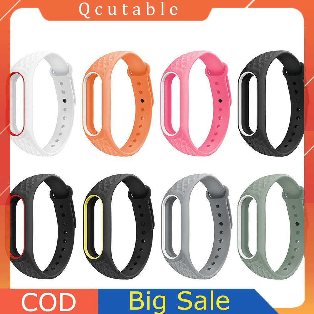 Soft TPU Silicone Bracelet Strap Wristband Replacement for Xiaomi Mi Band 2
