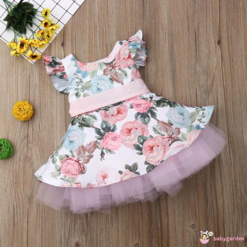 Đầm Xoè Tutu Sát Nách Hoạ Tiết Hoa Cho Bé Gái 6 Tháng-4 Tuổi