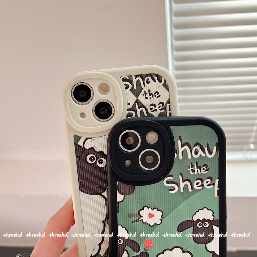 Ốp Điện Thoại Mềm Chống Sốc In Hình Cừu Hoạt Hình Cho iPhone 13 12 11 Pro Max SE2020 X XR Xs Max 7 8 6 6s Plus