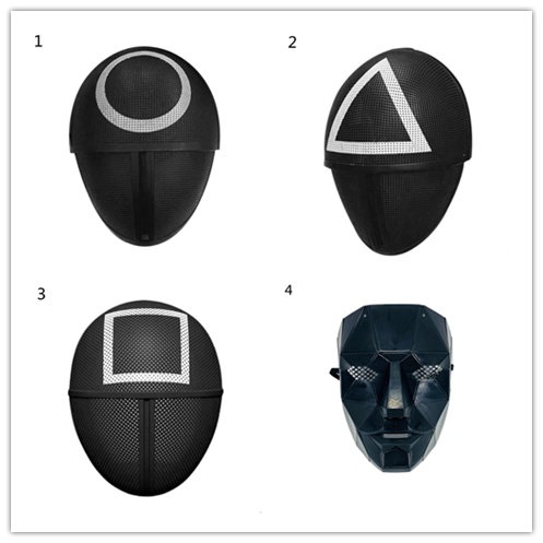 Mặt nạ nhựa màu đen dùng để hóa trang trong các bữa tiệc